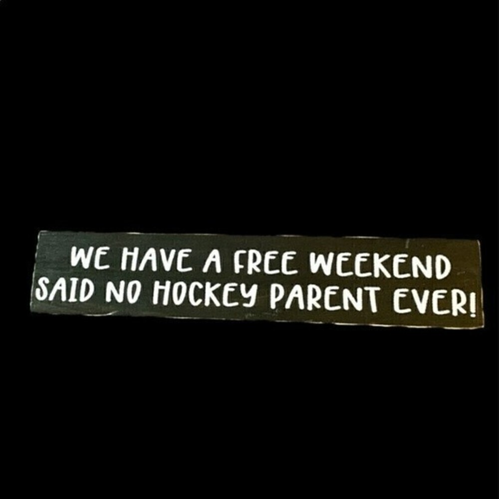 WOODEN Hockey Sign